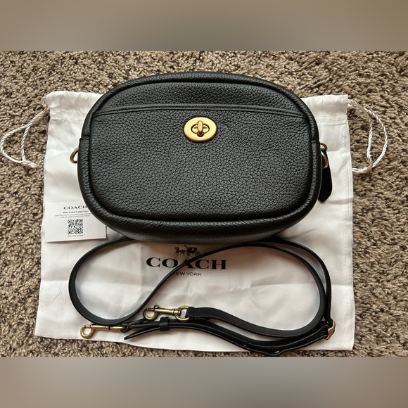 Coach Bags Coach Pebbled Leather Camera Bag In Black Poshmark